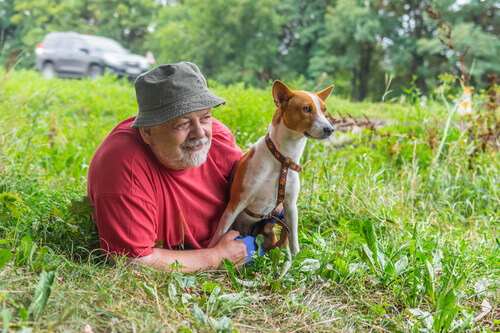 Cachorrinha entra em uma casa em chamas para salvar um avô