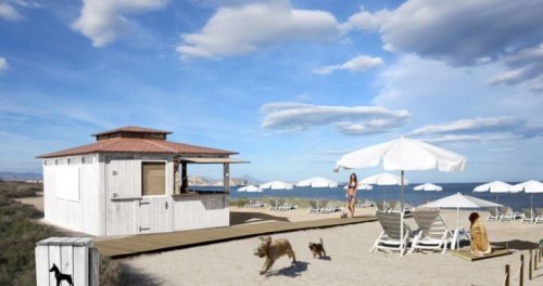 Inaugura-se o primeiro quiosque de praia para cães