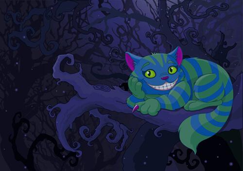 animais famosos nos livros: Gato de Cheshire