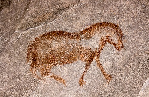 cavalo de lena em pintura rupestre